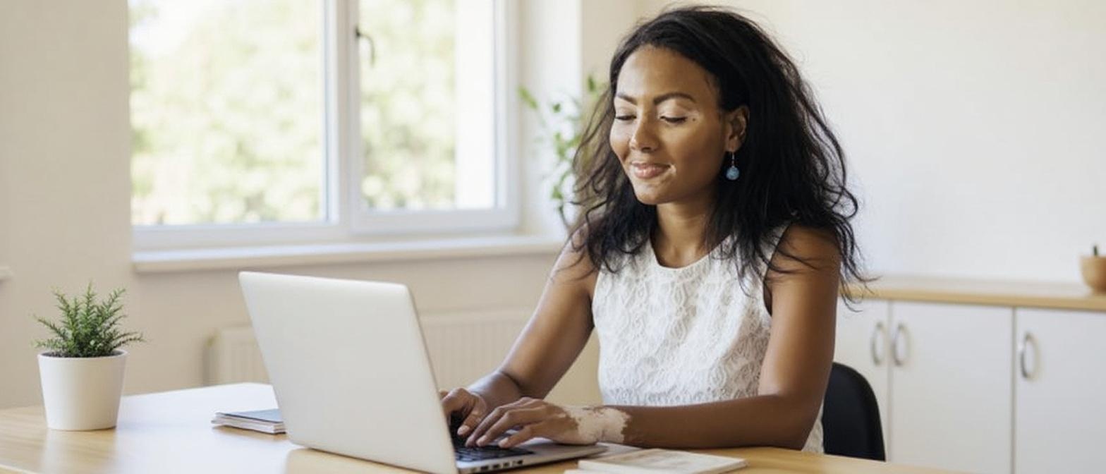 Beth Childs at her desk