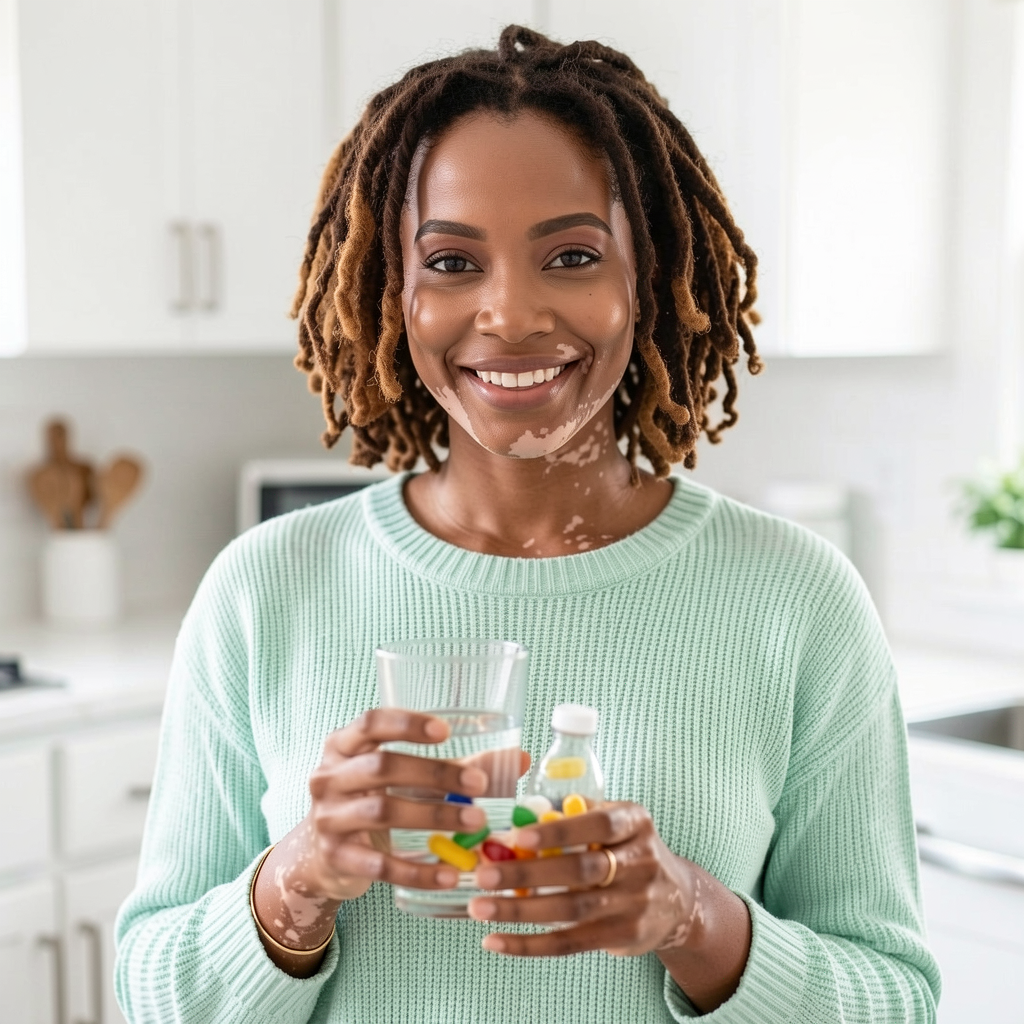 Vitamin D supplements for vitiligo treatment support